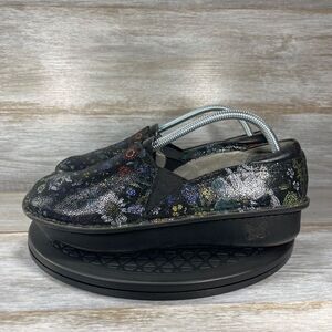Alegria Women’s Debra Floral Leather Non Slip Nursing Clogs Size EU 41 US 10.5